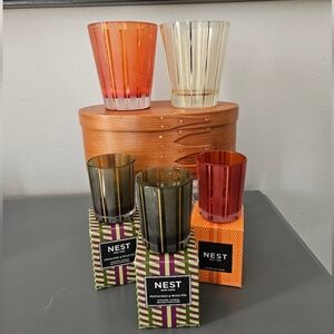 EMPTY~ NEST Candle jars (5) Excellent Condition